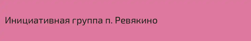 Инициативная группа п. Ревякино